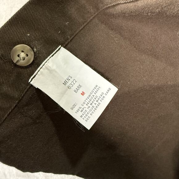 VTG Woolrich John Rich & Bros Men’s Cotton Twill Work Shirt Brown Bark Size M - Picture 6 of 8